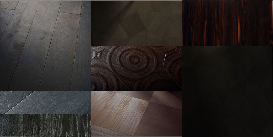 esempi fotografici di pavimento in legno nero